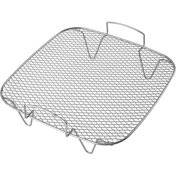 Xwlshop 9.37 inch Square Air Fryer Rack, Stainless Steel Dehydrator Rack, Air Fryer Accessories