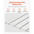 thumbnail image 3 of KFFKFF Slat Wall Paneling, 2 x 4 ft, PVC Garage Slatwall with Modular Design, White Slat Wall Easy-to-Install Adjustable Slatwall Panel with Coupling Structure & DIY Cutting, 3 of 9