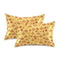 thumbnail image 2 of Haosy Satin Pillowcase for Hair and Skin Standard Cooling Silk Pillow Case with Envelope Closure Cartoon Turkeys and Leaf 20"x26", 2 of 9