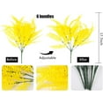 thumbnail image 2 of 8 Bundles Artificial Outdoor Flowers Ferns Plants for Outdoors Faux Plastic Flowers Greenery Shrubs Plants Indoor Outside Hanging Planter Kitchen Home Wedding Office Garden Decor(Purple), 2 of 5