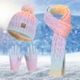 thumbnail image 2 of Xmyrz Kids Winter Scarf Hat Boys Girls Lined Thermal Knitted Ear Outdoor Cold Weather, 2 of 5