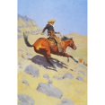 thumbnail image 2 of Remington, Frederic 13x18 Gold Ornate Wood Framed with Double Matting Museum Art Print Titled - The Cowboy, 2 of 4