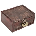 thumbnail image 3 of Caja de almacenamiento de joyería de joyero de madera de estilo europeo retro, 3 of 12