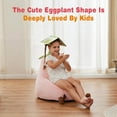 thumbnail image 5 of CONCETTA 24in Bean Bag Chair, Soft Faux Rabbit Fur Fabric, Cute Eggplant Lazy Chair for Kids, Living Rooms, Pink, 5 of 7