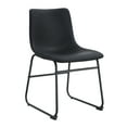 thumbnail image 2 of Lisonu Modern Dining Chairs Set of 4, Black PU Faux Leather Upholstered Kitchen Chairs with Ergonomic Back and Metal Legs for Dining Room, 2 of 19