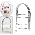 thumbnail image 4 of Soporte de hierro para bandeja de servicio de 2 niveles Soledad soporte de estantes para pasteles 8 pulgadas, 4 of 10