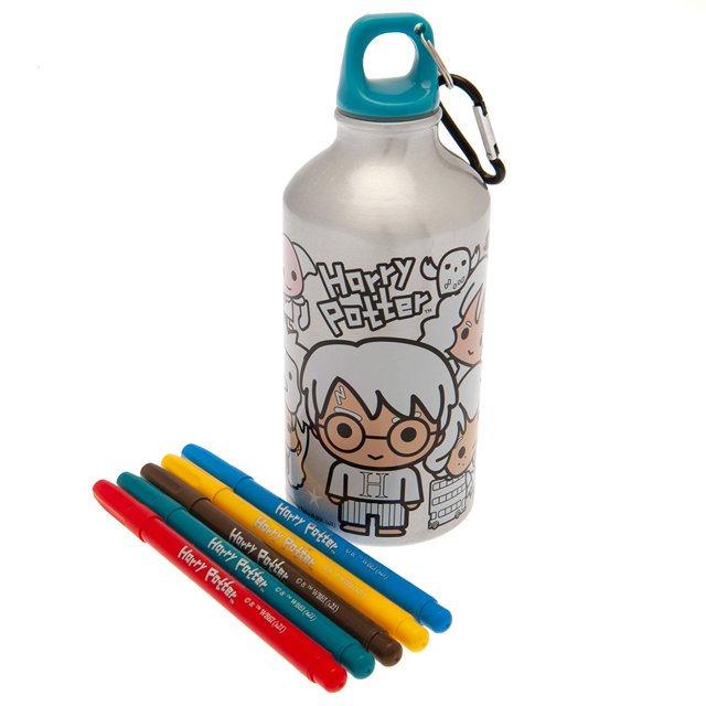 Harry Potter - Set de Botellas de Agua Diseño Personalizable (Plateado)