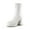 WHITE-PAT, variant on Women's High Chunky Block Heel Mid Calf Boots Platform Square Toe Gogo Ankle Style