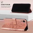 thumbnail image 4 of Mantto Samsung Galaxy A03 Core Case, Magnetic Folio Butterfly Embossed Wallet Case, Premium Leather Wrist Strap Credit Card Holder Slots Kickstand Shockproof Cover For Samsung Galaxy A03 Core,Rosegold, 4 of 6