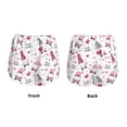 thumbnail image 3 of Honeii Valentine's Day gnomes print a double-layered women's running short, ideal for gym, tennis, and various activities, complete with a practical pocket-Small, 3 of 7
