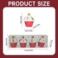 thumbnail image 2 of Clearance! A Set Of 4 Christmas Tree Cupcake Decorations Holiday Dessert Accessories Christmas Decoration Pendants Christmas Daily Christmas Tree Ornaments 8.3*2.4*2 in Red, 2 of 8