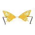 thumbnail image 2 of Rimless Butterfly Wing Unique Party Shade Sunglasses Gold Yellow, 2 of 4