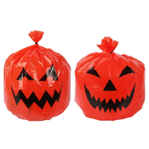 Fridja Halloween Leaf Bag Garden Lawn Durable PE Outdoor Decoration Pumpkin Garbage Bag Halloween Decorations