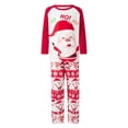 thumbnail image 2 of Nituyy Ensembles de Pyjamas de Noël Assortis pour la Famille, Hauts à Manches Longues à Col Rond + Pantalons à Imprimé du Père Noël Ou Combinaison à Manches Longues avec Dessin Animé, 2 of 8