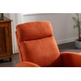 thumbnail image 4 of High Backrest Rocking Chair With Thick Padded Cushion and Side Pocket, Accent Glider Chair for Living Room, Bed Room, Office, Backyard, Front Porch, Outdoor Indoor Upholstered Fabric Chair, Orange, 4 of 9