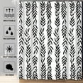 thumbnail image 5 of Modern Abstract Leaves Shower Curtain Black White Farmhouse Minimalist Shower Curtain Boho Spring Neutral Waterproof Polyester Fabric Bathroom Decor Shower Curtain Set, 72 x 72 Inches, 5 of 6