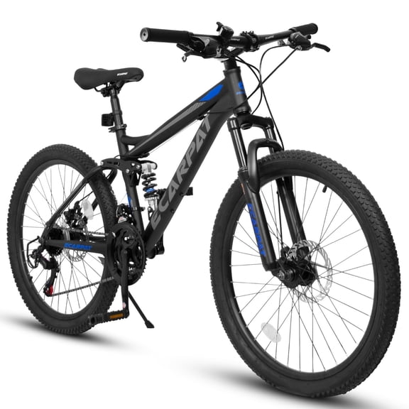 Full Suspension Mountain Bike 27.5 Inch Dual Shock Absorbers 21-Speed For Men and Women