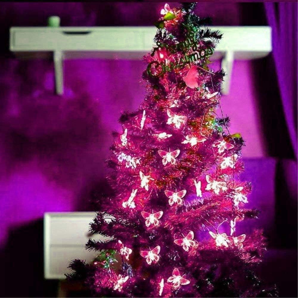 Butterfly String Lights, 5m 20LED Outdoor Solar Powered String Light 8Mode Indoor for Garden Home Wedding Party Christmas Lighting Decoration
