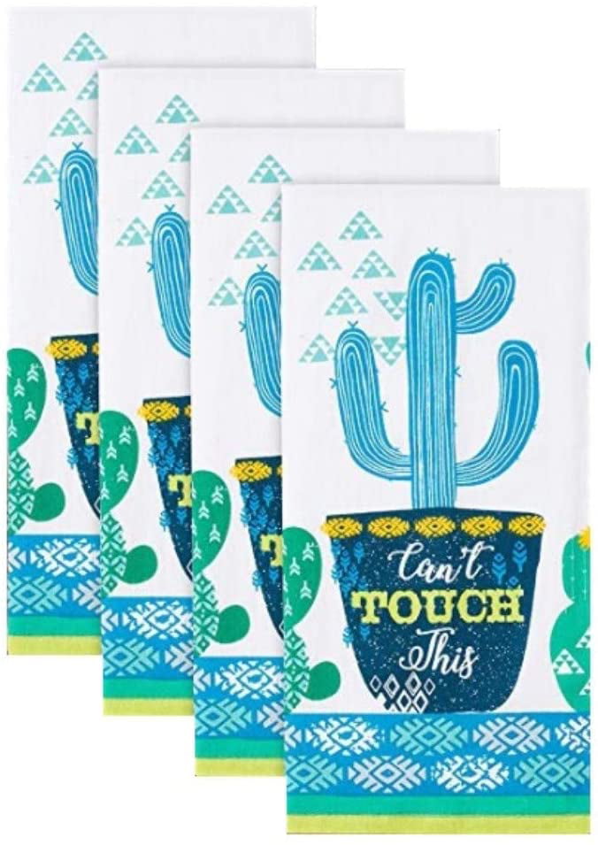 Flour Sack Towels Farmhouse Tea Towels Cactus Print Towel