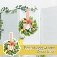 thumbnail image 6 of Miniature Easter Wreath, 4/6/8 Pack Small Spring Artificial Easter Egg Wreaths With Yellow Bow, Sturdy & Foam Egg Decoration For Kitchen Cabinets, Door/Window/Wall, 6 of 7