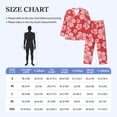 thumbnail image 4 of Balery Red Hibiscus Flower Pijama para Hombre de Dos Piezas con Manga Larga, Conjunto de Dormir y Descanso Suave con Bolsillos-Large, 4 of 7