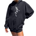thumbnail image 1 of Sudadera estampada con capucha retro de manga larga suelta divertida vintage para mujer con mangas caídas en los hombros Pompotops gfhjh7185, 1 of 7