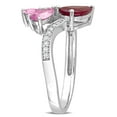 thumbnail image 3 of Everly Women's Ruby and Sapphire 14k White Gold Ring, 3 of 8