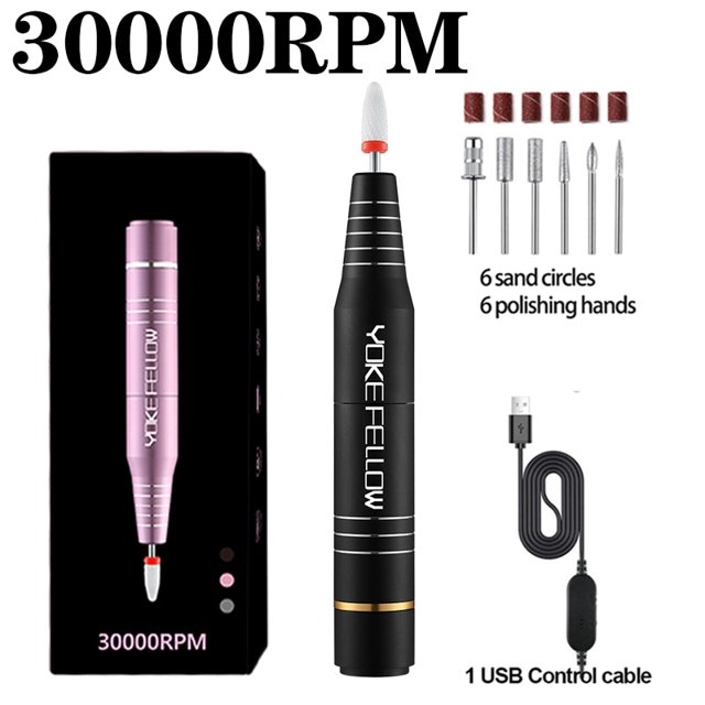 Máquina de manicura eléctrica de 35000RPM, taladro de uñas USB para esmalte de uñas en Gel acrílico, limas de uñas profesionales, herramienta de salón Tan Jianjun unisex