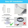 thumbnail image 2 of DELight 52" Ceiling Fan with Light,Remote Control, 3 Color Temperature 6 Speeds DC Reversible,Timing, Dimmable for Indoor Bedroom Living Room White, 2 of 11