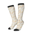 thumbnail image 2 of Balery Floral1 Printed Novelty Socks Men's Women's Crew Socks Sports Socks Knee High Socks Cotton Socks Quirky and Cool Socks, 2 of 9