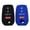 Black & Blue, variant on Autobase Key fob Cover for Toyota 2025 Camry 2019-2025 Land Cruiser 2021-2025 Venza Hilux Fortuner 2023-2025 Highlander Tundra Corolla bZ4X Prius 4 Buttons (Black)
