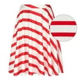 thumbnail image 4 of HDE Christmas Skirts for Women Red White Stripe Candy Cane StripedÂ&nbsp;Skirt (Size: Medium), 4 of 5