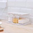 thumbnail image 4 of Caja transparente para condimentos de cocina, tarro de especias, contenedor de almacenamiento de plástico, con tapa y cuchara, 3 piezas, 4 of 4