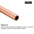 thumbnail image 3 of Uxcell 10mm OD 1mm Wall Thickness 150mm Length Copper Round Tube 2 Pack, 3 of 5