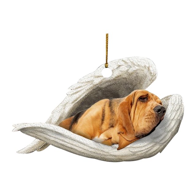 Car Angel Puppy Sleeping Car Trailer dentro del espejo retrovisor Penda decorativa Wmkox8yii fhajkh779
