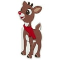 thumbnail image 3 of Northlight 8" Rudolph in Red Scarf Double Sided Gel Window Cling Decoration, 3 of 6