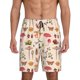 thumbnail image 1 of Balery Autumn Pantalones cortos de pijama de punto de algodón para hombre con cinturilla y bolsillos-Medium, 1 of 6