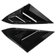 thumbnail image 6 of Ikon Motorsports Compatible with 16-21 Honda Civic Sedan Rear Side Window Louver Sun Rain Shade Gloss Black, 6 of 8