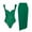#1 Green, variant on Luxalzxs One Piece Bathing Suit for Women Green Tummy Control Swimsuits with Wrap Long Skirts Two Piece Set