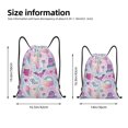 thumbnail image 4 of Drawstring Backpack, pink ice cream Light Waterproof Sports Gym Bag Draw String Back Bag for Men Women, Sackpack Cinch Workout Bag for Sports, Travel, Swimming, Beach, 4 of 8
