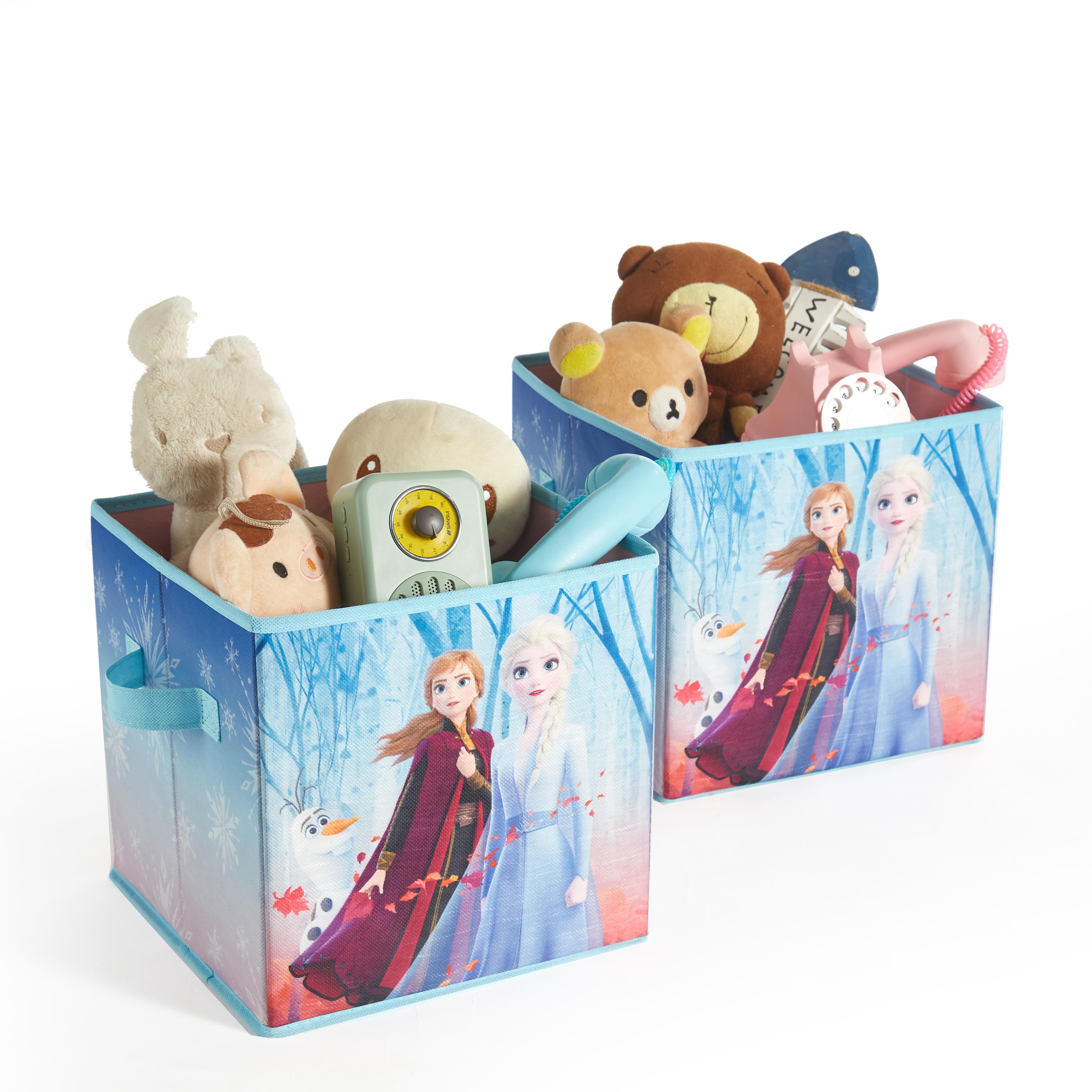 Disney Frozen 2 Kids Anna and Elsa Whole Room Solution Toy Storage Set - Walmart Exclusive (1 Trunk, 1 Hamper, 2 Pack Storage Cubes) - image 5 of 10