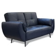 thumbnail image 2 of Love Seat de Piel Genuina, 2 plazas, Modelo Toronto, Color Azul Marino, Elegante, cómodo y Moderno, Hecho en Mexico. Medidas 156 X 90 X 78 cm., 2 of 5