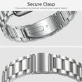 thumbnail image 4 of FESIGN Stainless Steel No Gap Watch Band Compatible with Samsung Galaxy FIT3 Metal Replacement Strap for Samsung Galaxy FIT 3 for Women Men, Silver, 4 of 7