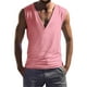 thumbnail image 1 of Camiseta sin mangas de cuello en V lisa para hombre: camiseta informal transpirable sin mangas para el verano, la playa y el entrenamiento., 1 of 5