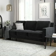 DHP Bryanna 3 Seater Sofa, Gray Velvet