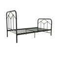 Novogratz Francis Farmhouse Metal Bed, Twin Bed Frame, Black