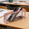 thumbnail image 7 of Under $1 Pencil Case Large Capacity Pencil Pouch Transparent PVC Pencil Box Triangular Pen Bag Stationery Organizer for College Office Desk Supplies by PALIFEUR, 7 of 7