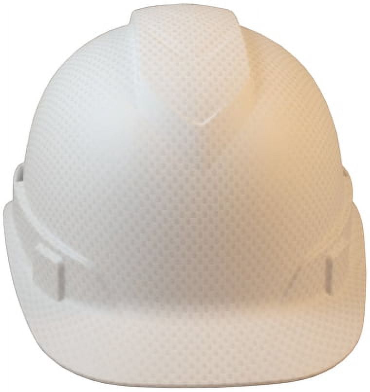 Ridgeline Cap Style Hard Hat, 4 Point Ratchet Suspension, Matte White Graphite Pattern