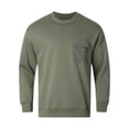 thumbnail image 4 of Fgnfyis Male Solid Color Sweatshirt Autumn Loose Round Neck Long Sleeve Top Pocket Design Pullover Hoodless Sweatshirt Crewneck Sweatshirt Green XXL, 4 of 9