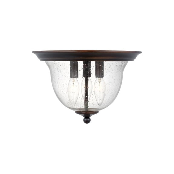 Open Box Generation Lighting 7514503 Belton 3 Light 11" Wide Flush Mount Bowl Ceiling Fixture -